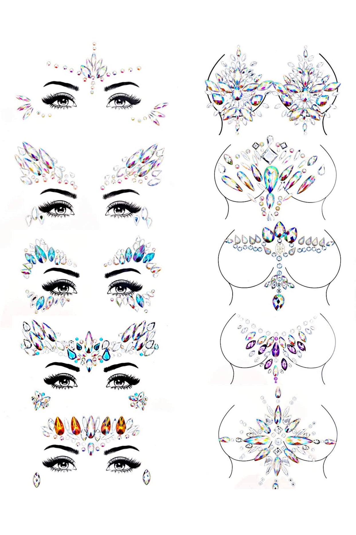 Face Gems Stickers & Body Jewelry